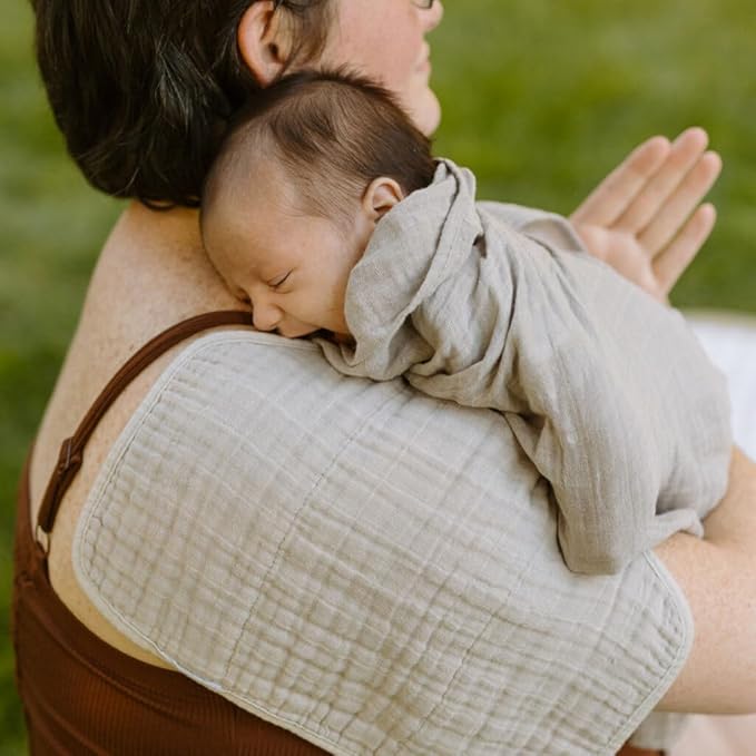 Little Unicorn Ultra-Absorbent Premium Burp Cloth 2 Pack | Soft on Baby's Skin | Larger Size | Ergonomic Design | Set of 2 (Porposie)