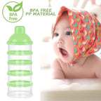 Accmor Formula Dispenser On The Go, 5 Compartments Stackable Formula Container for Travel, Baby Milk Powder Kids Snack Container, BPA Free