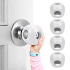 Baby Safety Door Knob Covers 4 Pack Baby Safety Door Handle Protector Child Proof Door Knobs Door Safety for Kids Universal Fit Easy Grip Lockable Design One Hand Operation for Parents No Tools Needed