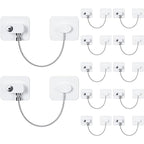 12 Pack Refrigerator Lock with 12 Keys Fridge Locks Combination Adhesive Child Safety Cabinet Freezer Door Lock Adult File Drawer Kitchen Appliance Furniture Closet(White)