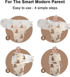 HOUSBAY Baby Swaddle Blanket Boy Girl Super Soft 100% Cotton Newborn Adjustable Swaddles 2-Way Zipper Sleep Sack 1 Pack (Honey Bear, Small/Medium | 0-3 Months)