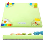 Baby Play Mat, 50''x50'' Playpen Mats with 4 Sensory Development Zones for Motor Skills, Unique Crawling Mats with Non-Slip Cushioned That Fits Nicely into Any Playroom, Green