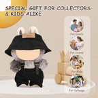 5 Complete Style Clothes Sets for 17cm Dolls - Hat & Overalls Dress Up Outfit for 17cm 15cm Dolls,Designer Outfits Bundle with Luxury/Cute/Sporty Themes, Gift for Doll Lovers (Smile, 17cm/15cm)