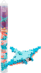 PLUS PLUS Building Block Playset Kit, Themed Figures 3D Puzzle, Fun Stem Toys for Kids, 350 Mini Interlocking Pieces - 5 Tube Bundle, Ocean