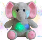 Cuteoy Glowing LED Light-up Elephant Nightlight Toys Musical Plush Stuffed Animal Singing Lullabies Birthday Christmas Plushies Gifts for Kids Boys Girls,10.5"