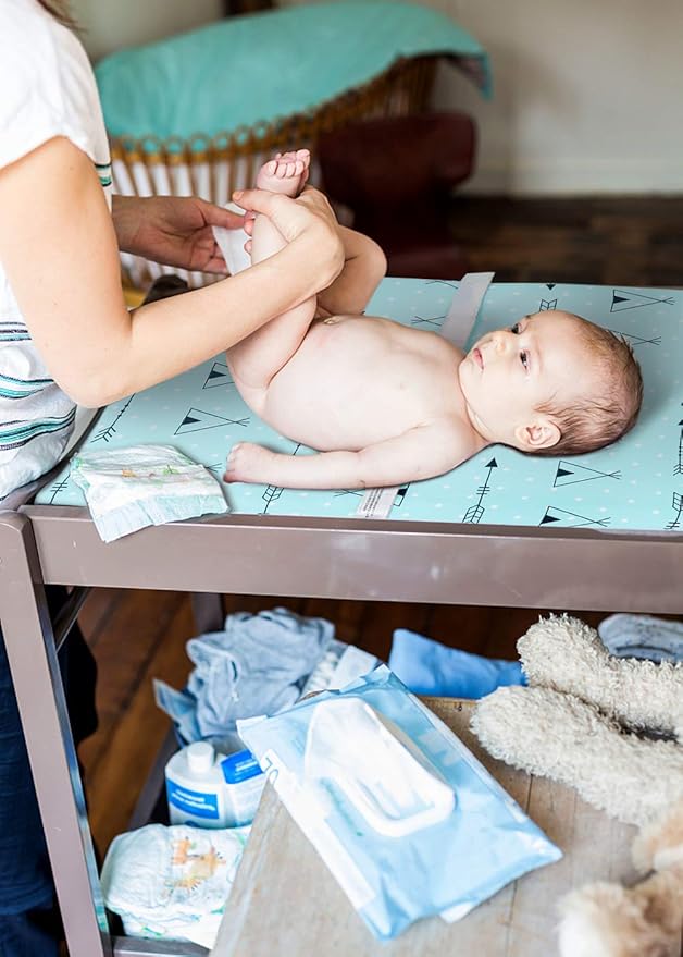 Stretchy Changing Pad Covers BROLEX Changing Table Cover for Baby Boys Girls,2 Pack Jersey Knit,Arrow & Owl