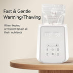 Baby Bottle Warmer for Breast Milk with Timer & Night Light, 11-in-1 Milk Warmer for Baby Bottles, 48H Keep Warm, BPA-Free Fast Heating with Adjustable Temperature (86-194℉) for Glass/PPSU Bottles