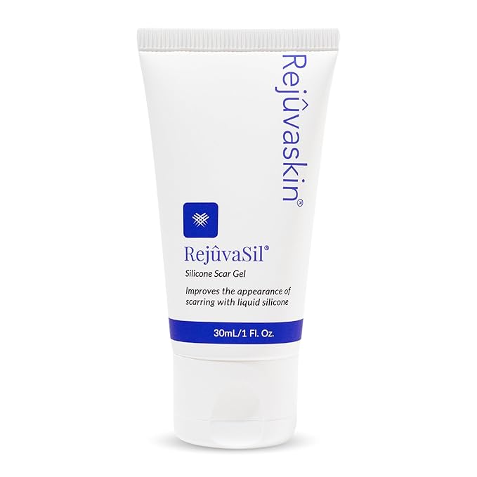 Rejuvaskin RejuvaSil Silicone Scar Gel, Scar Treatment for Surgical Scars, Burns, Keloids, Acne Scars on Face & Body, 30ml
