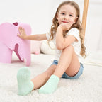 Zaples Baby Non Slip Grip Ankle Socks with Non Skid Soles for Infants Toddlers Kids Boys Girls
