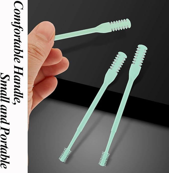 Womens Nose Hair Trimmer, 2 in 1 Dual-Ended Nasal Hair Cutter, Safe Round Tip Nose Trimmer Women, Washable Stainless Steel Blades, Painless Hair Removal Tool, 3 Pcs