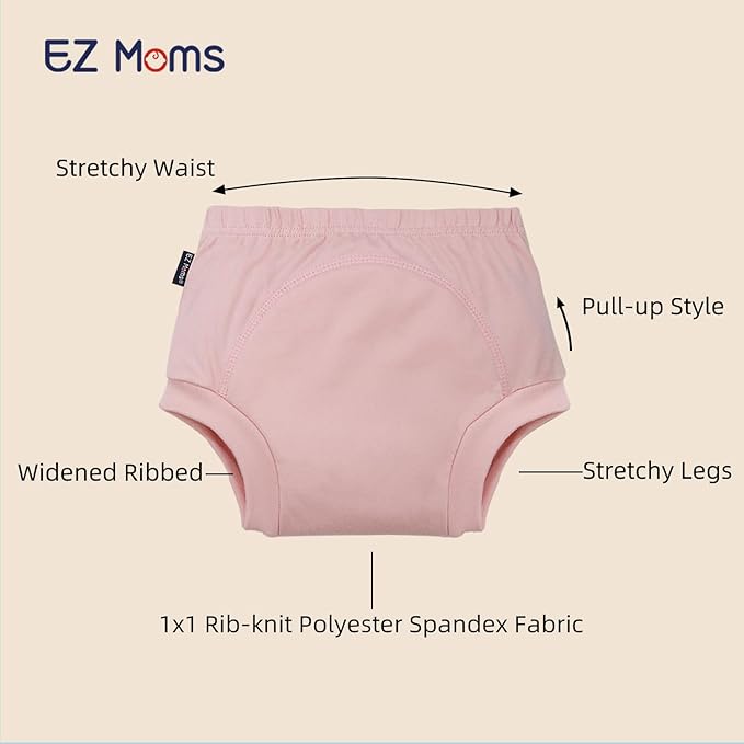 EZ Moms 6 Packs Toddler Potty Training Underwear Absorbent Training Pants Toilet Training Pants 2T-7T