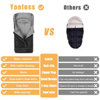 Yoofoss Winter Stroller Cover - Universal Toddler Footmuff, Water Resistant Coral Baby Stroller Bunting Sleeping Bag