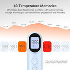 iHealth Infrared Digital Thermometer for Adults and Kids, Baby Thermometer with 3-in-1 Mode & 3-Color Prompt, Fever Alarm & Silent Mode, Forehead & Object Detection, 40 Memory Storages, PT9L, Blue