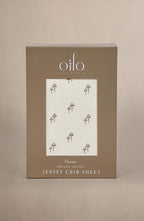 Oilo Crib Sheet, Breathable, Fitted, Organic Cotton Jersey, 300-Thread, Machine Wash, Fits Standard Crib (28" x 52" x 6"), Toddler Bedding, Heirloom Organic Collection, Mushroom