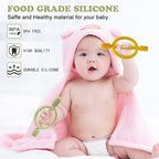 Baby Teething Toys with Easy-Hold Handle, Silicone Infant Toothbrush, Textured On Both Sides Helps Massage, Soothe Sore Gums, Teething Toys for Babies 0-6 Months, 6-12 Months