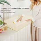 Vegan Leather Changing Pad Cover - 31"X 16" - Waterproof Wipeable, Extra Thick & Portable & Non-Slip Diaper Mat - Fits Standard Changing Tables for Baby Boy Girl (White)