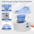 3-in-1 Toddler Potty Training Toilet for Boys & Girls - Convertible Potty Chair with Step Stool for Toddlers 1-3, Anti-Slip Design Toddler Toilet Seat - Removable & Easy to Clean