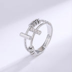 INFUSEU Funny Spinner Fidget Rings for Women Girls Anti Anxiety Stress Worry, Adjustable Size