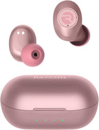 Raycon Everyday Earbuds Classic Bluetooth Wireless with Microphone - Stereo Sound, Active Noise Canceling, in-Ear Bluetooth Headset True Wireless Earbuds 32 Hours Playtime (Rose Gold)