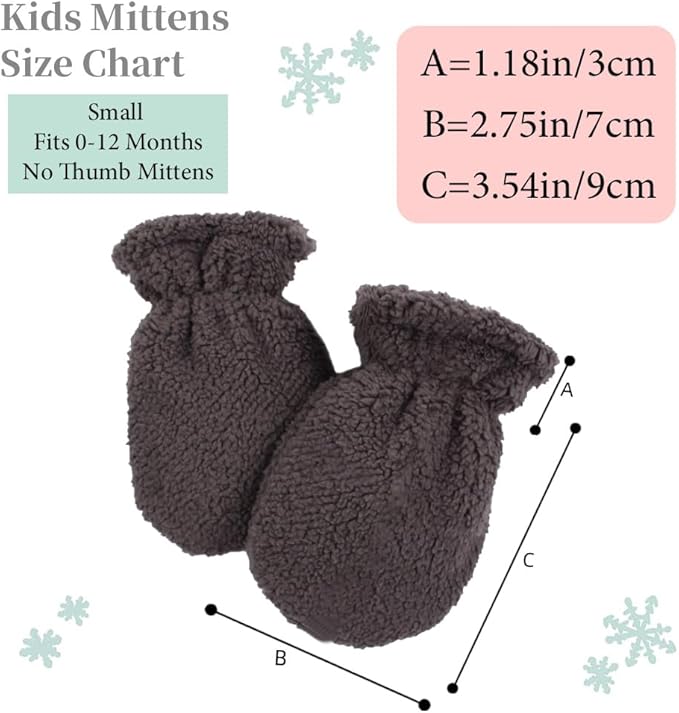 Zsedrut Baby Boys Winter Glove Warm Toddler Infant Girls Mittens Fleece Lined Gloves 1-7 Years
