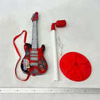 Kids Guitar and Microphone Playset with 4 Strings, Electric Guitar Kit with Lifting Mic Stand, Toddler Toys Musical Instruments Starter Kit, Karaoke Machine Toys for Boys Girls Christmas Guitars Gifts