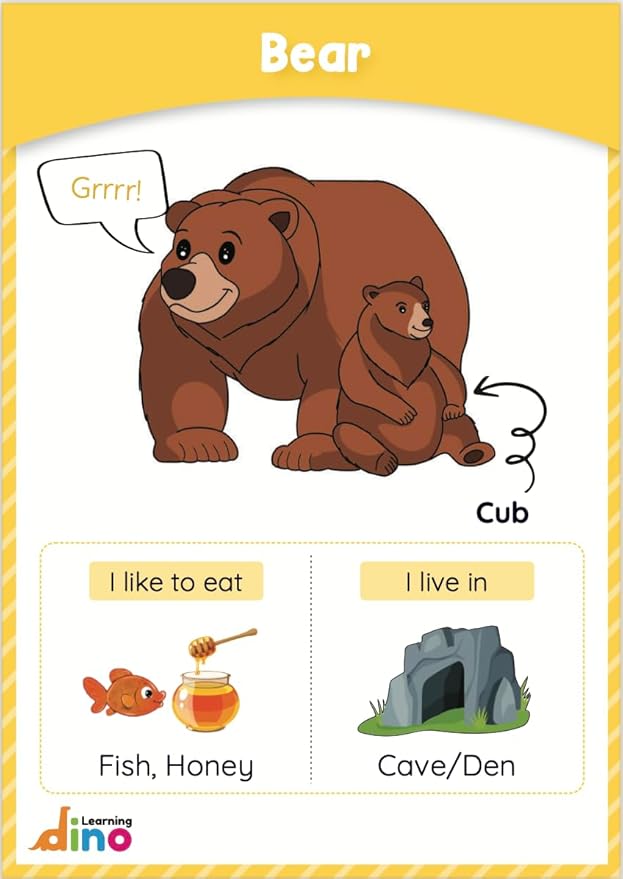 Animals and Their Babies Flashcards | Animal Sound | Animal Habitat Flashcards for Toddlers and Kids - 40 Animals - Non Tearable and Water Resistant | Reusable