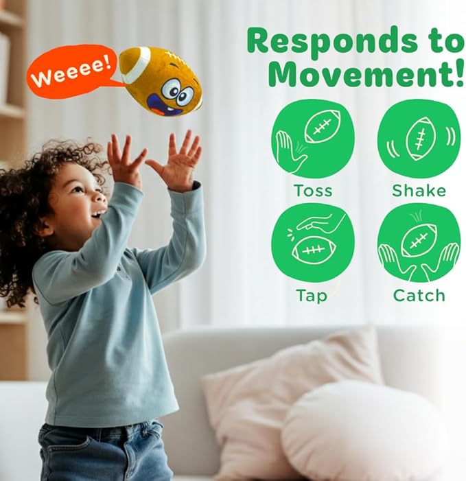 Move2Play, Hilariously Interactive Toy with Music & Sound Effects | Birthday Gift for Boy & Girl | Ball for Toddler & Baby | 6, 12, 18+ Months | 1, 2, 3+ Year Old