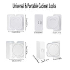 Cabinet Locks(12-Pack) for Babies, Kids and Toddlers Proofing Cabinet Child, safety Locks Suitable for Cabinets, Drawer and Refrigerator with Easy Installation (White) (8 Flat Lock+4 Right Angle Lock)