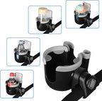 Accmor Stroller Cup Holder with Phone Holder, Bike Cup Holder, Universal Cup Holder for Uppababy Nuna Doona Strollers, 2-in-1 Cup Phone Holder for Stroller, Bike, Wheelchair, Walker, Scooter