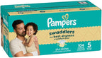 Pampers Baby Diapers - Swaddlers - Size 5, 104 Count, Ultra Absorbent Disposable Infant Diaper
