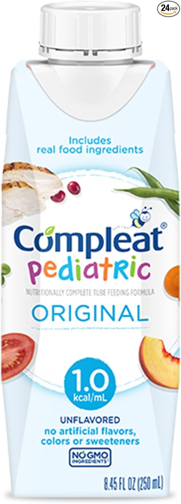 Compleat Pediatric 1.0mL, Nutritionally Complete Tube Feeding Formula, Unflavored, 24 Pack