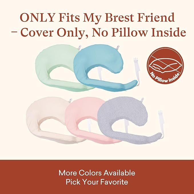 Nursing Pillow Covers Compatible with Breast Feeding Pillow Nursing Pillow (2 Pack Covers-Pillow NOT Included)