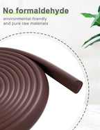 Foam Corner Protector Edge and Corner Guard, with 12.5 feet Length Foam Safety Bumpers, Baby Proofing Safety Table Corner Protectors (Coffee 12.5ft)