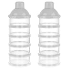 Accmor Formula Dispenser On The Go, 5 Compartments Stackable Formula Container for Travel, Baby Milk Powder Kids Snack Container, BPA Free