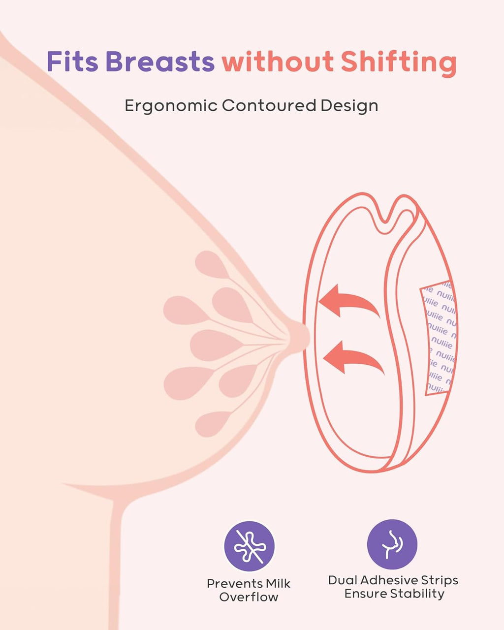 Nuliie Super Absorbent & Featherlight Disposable Nursing Pads 100 Count, Stay Dry, Soft & Breathable Breast Pads for Leaking Milk, Leakproof, Individually Packaged Breastfeeding Essentials for Moms