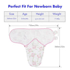 Organic Baby Swaddle Sleep Sacks, 4-Pack Swaddles for Newborns Baby Essentials, Infant 0-3 Months, 100% Cotton Soft & Snug Adjustable Wrap Nursery Swaddling Blankets Improves Sleep