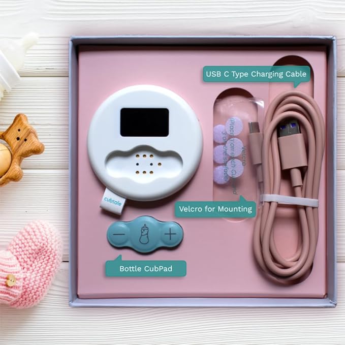 Smart Milk Tracker - Bottle Cub: On-The-Spot One-Press Baby Care Logger, Reminders, Notifications, Routines, Multiple Caregivers, Pediatrician & Expert Support