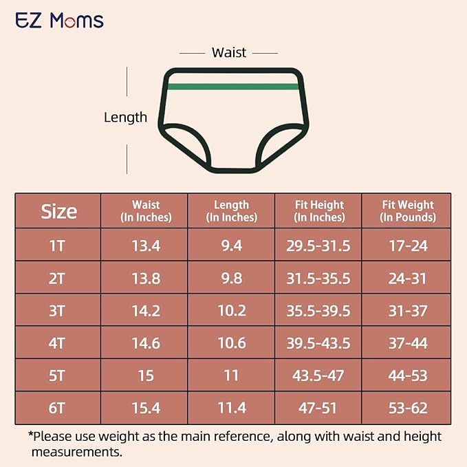 EZ Moms 10 Pack Waterproof Plastic Underwear Newborn Cloth Cover Breathable and Reusable Plastic Training Underwear for Girls Comfortable Waterproof Pants for Baby Suit Swim Diaper Cover Girls 4T