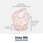 Tiny Twinkle Mess Proof Baby Bibs for Eating - Waterproof, Wipeable Bibs - Toddler Bibs - Travel Friendly - PFAS, PVC, BPA, Phthalate Free - Baby Food Bibs(3 Pack,Cowboy)