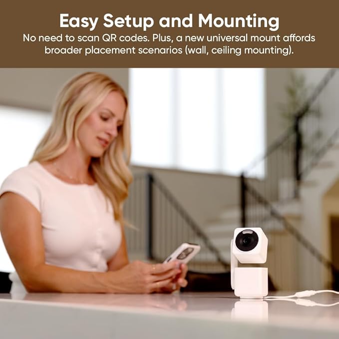 WYZE Cam Pan v4, 4K Smart Security Camera, AI Indoor/Outdoor Cameras for Home Security, Baby & Pet, Color Night Vision, 360° Pan/Tilt/8 x Digital Zoom, 2.4G & 5G, Works with Alexa & Google Assistant