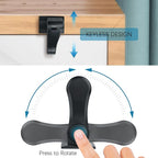 Child Proof Door Lever Lock - 2 Pack - Door Locks for Kids Safety - Door Knob Child Proof - Baby Proofing 3M Adhesive - Door Handle Child Proof - Baby Safety Locks for Toddlers - Black