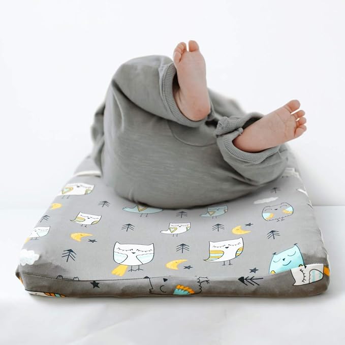 Stretchy Changing Pad Covers BROLEX Changing Table Cover for Baby Boys Girls,2 Pack Jersey Knit,Owl & Bear