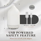 Essential Oil Diffusers, Aromatherapy Diffuser for Essential Oils, 100ml Oil Diffusers for Large Room - 5 Timers, Warm Ambient Light, Auto-Off