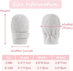 Newborn Baby Mittens Infant No Scratch Gloves Cotton Mitts for Baby Girls Boys