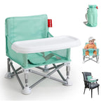 Tiny Marvels Portable 3-in-1 Baby Booster Seat – Cozy Floor Seat, Feeding Seat with Tray, Toddler Booster – Compact, Foldable, Safe with Child Safety Belt Carry Bag – Perfect for Travel & Family Time