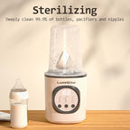 Fast Baby Bottle Warmer for Breastmilk and Formula, Smart Temperature Control to Preserve Fullest Nutrients in Breastmilk, LuxeGlow 10-in-1 Multifunctional for All Bottles Night Feeding Easy