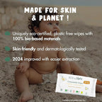 Eco by Naty Unscented Baby Wipes, (3 packs of 56), Plant based Compostable Wipes, 0% plastic. No nasty chemicals, 168 Count