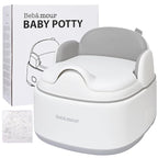 Bebamour Potty Training Toilet 3 in 1 Multi-Functional Potty Seat Detachable Baby Potty Step Stool Anti-Slip Stable Potty Training Toilet with 100 Pack Trash Bags for Baby Toddler Kids(Grey)