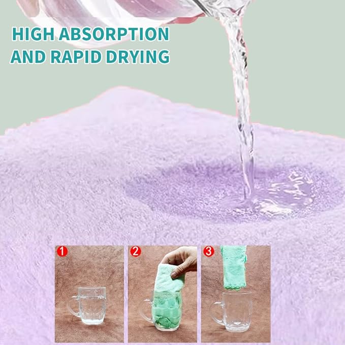 20 Pack 10x10 Inches Microfiber Coral Fleece Baby Washcloths,Extra Absorbent,Soft Wash Clothes,Bath Face Towel for Newborn,Infant and Toddlers (Muticolor)