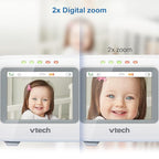 VTech VM320 Baby Monitor, 2.4" Screen with Fixed Camera, Night Vision, Soothing Sounds, 2-Way Talk, Secured Transmission, Secure Transmission No WiFi